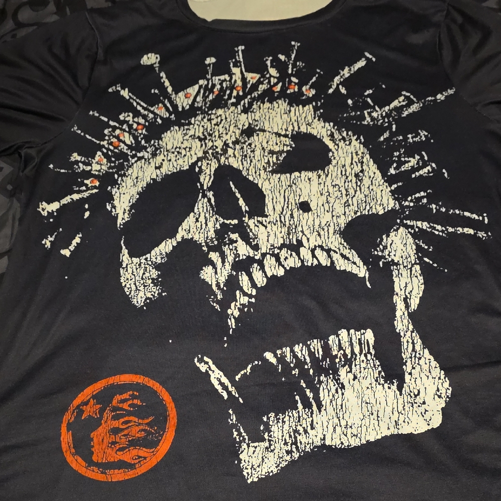 Men's Black Graphic Skull T-Shirt